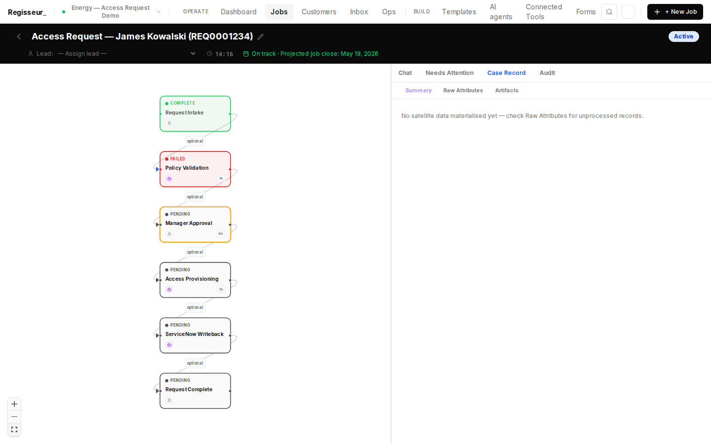 §3b — Case Record: structured intake data from ServiceNow fixture