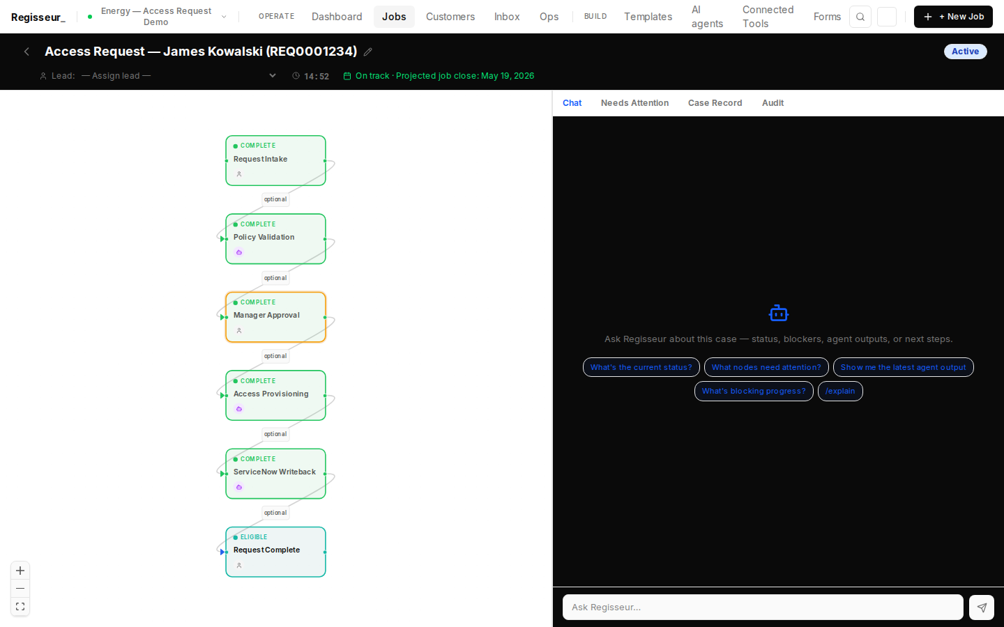 §6b — Access Provisioning agent running: 4 tools executing