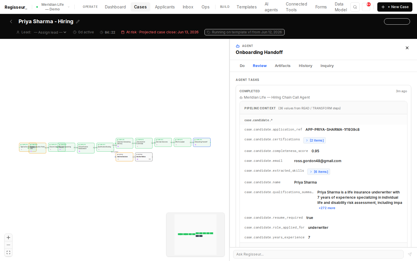 Hiring hands off to onboarding — automatically
