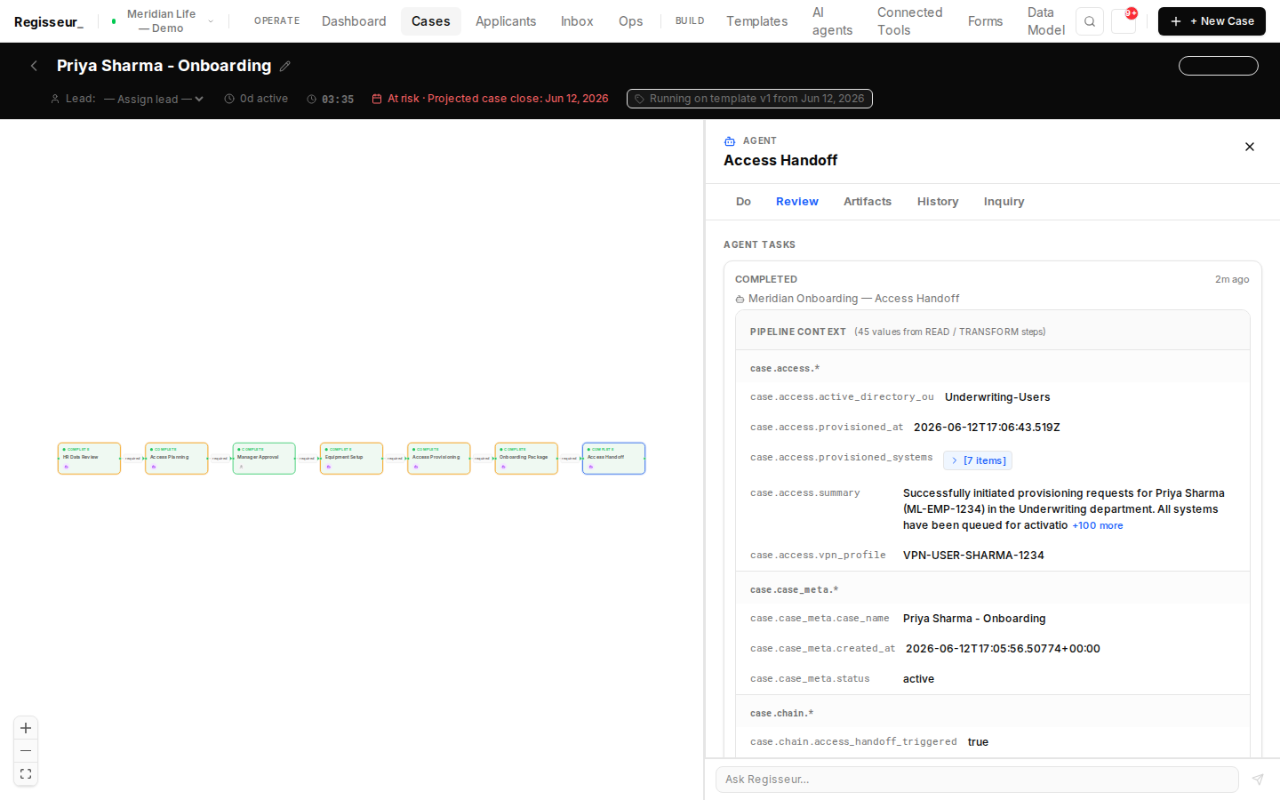 Onboarding hands off to IT access — automatically