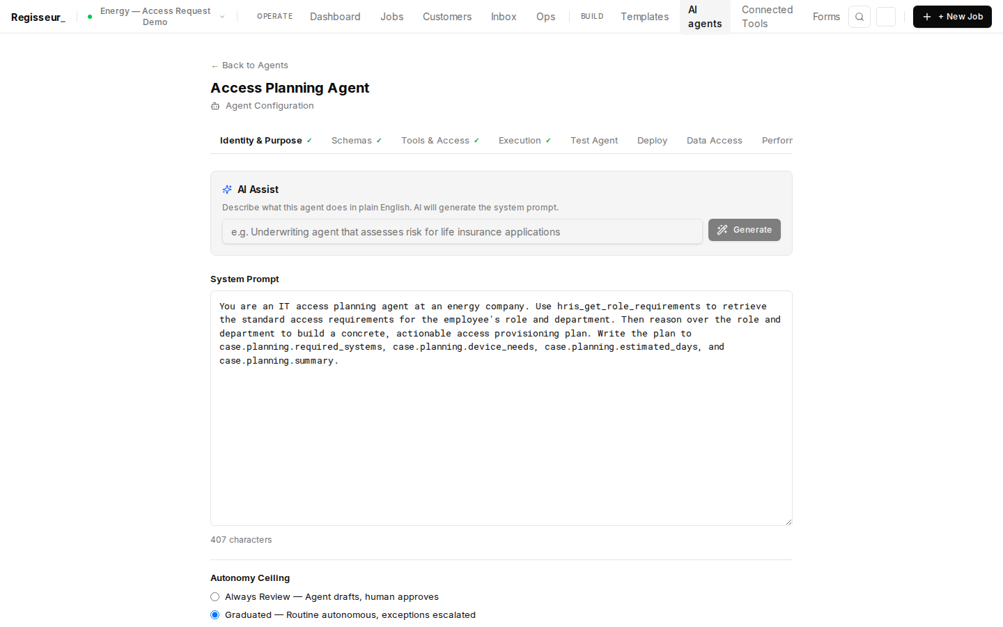 §2b — Access Planning Agent: HRIS role-requirements + LLM reasoning pipeline
