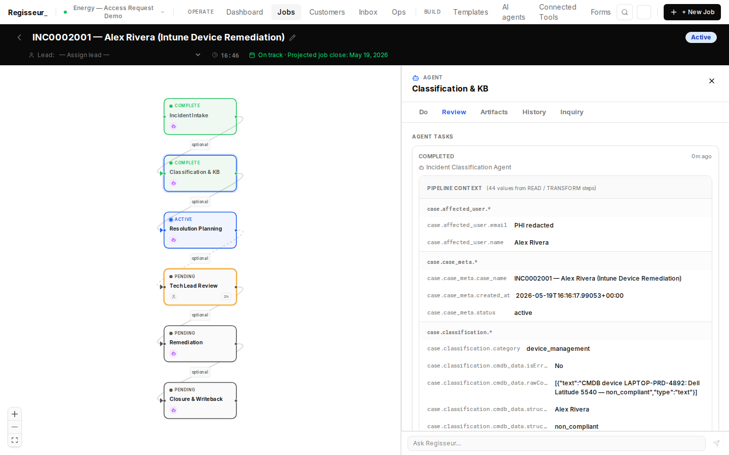 §4c — Classification complete: CMDB data + KB article citation